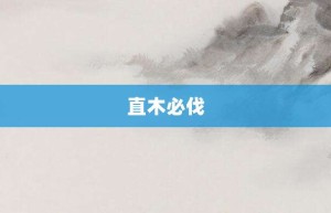 直木必伐【直木必伐的意思】- 成语大全