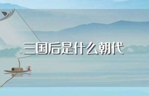 三国后是什么朝代（司马炎统一三国后是什么朝代）_三国历史 菊江历史网