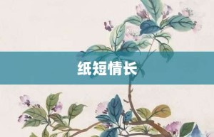 纸短情长【纸短情长的意思】- 成语大全