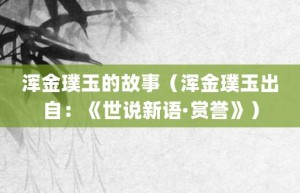 浑金璞玉的故事（浑金璞玉出自：《世说新语·赏誉》）_成语故事 菊江历史网