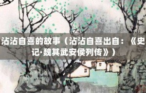 沾沾自喜的故事（沾沾自喜出自：《史记·魏其武安侯列传》）_成语故事 菊江历史网