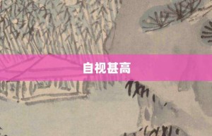 自视甚高【自视甚高的意思】- 成语大全