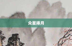 众星捧月【众星捧月的意思】- 成语大全