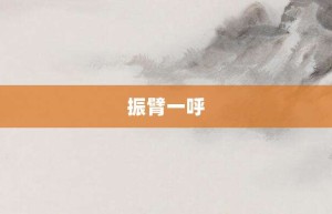 振臂一呼【振臂一呼的意思】- 成语大全