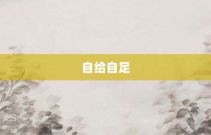 自给自足【自给自足的意思】- 成语大全