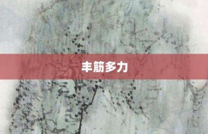 丰筋多力【丰筋多力的意思】- 成语大全