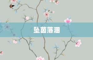 坠茵落溷【坠茵落溷的意思】- 成语大全