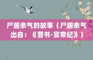 尸居余气的故事（尸居余气出自：《晋书·宣帝纪》）_成语故事 菊江历史网