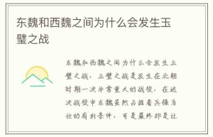 东魏和西魏之间为什么会发生玉璧之战_稗官野史 菊江历史网