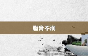 脂膏不润【脂膏不润的意思】- 成语大全