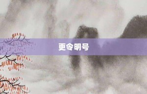 更令明号【更令明号的意思】- 成语大全