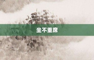 坐不重席【坐不重席的意思】- 成语大全