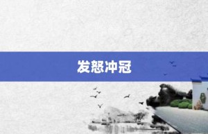 发怒冲冠【发怒冲冠的意思】- 成语大全