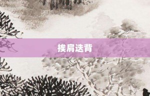 挨肩迭背【挨肩迭背的意思】- 成语大全