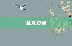 革凡登圣【革凡登圣的意思】- 成语大全