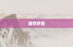 魂劳梦断【魂劳梦断的意思】- 成语大全