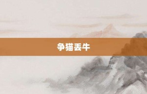 争猫丢牛【争猫丢牛的意思】- 成语大全