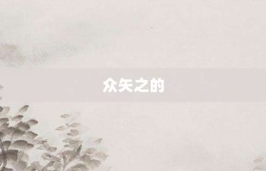 众矢之的【众矢之的的意思】- 成语大全