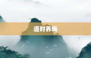 遵时养晦【遵时养晦的意思】- 成语大全
