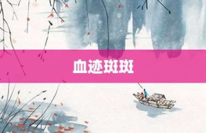 血迹斑斑【血迹斑斑的意思】- 成语大全