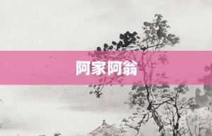 阿家阿翁【阿家阿翁的意思】- 成语大全