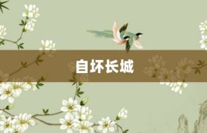自坏长城【自坏长城的意思】- 成语大全