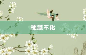 梗顽不化【梗顽不化的意思】- 成语大全