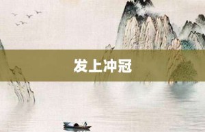 发上冲冠【发上冲冠的意思】- 成语大全