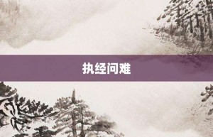 执经问难【执经问难的意思】- 成语大全
