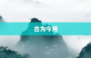 古为今用【古为今用的意思】- 成语大全