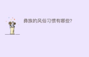 彝族的风俗习惯有哪些？_民俗文化 菊江历史网