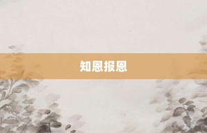 知恩报恩【知恩报恩的意思】- 成语大全