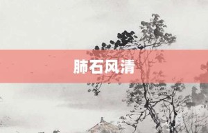 肺石风清【肺石风清的意思】- 成语大全