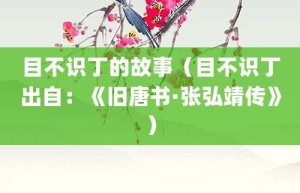 目不识丁的故事（目不识丁出自：《旧唐书·张弘靖传》）_成语故事 菊江历史网