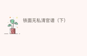 铁面无私清官谱（下）_民间艺术 菊江历史网