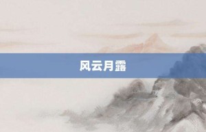 风云月露【风云月露的意思】- 成语大全