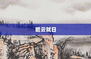瞻云就日【瞻云就日的意思】- 成语大全