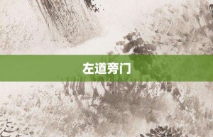 左道旁门【左道旁门的意思】- 成语大全