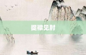 捉襟见肘【捉襟见肘的意思】- 成语大全