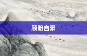 顾盼自豪【顾盼自豪的意思】- 成语大全