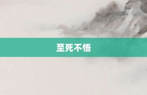 至死不悟【至死不悟的意思】- 成语大全