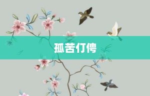 孤苦仃俜【孤苦仃俜的意思】- 成语大全