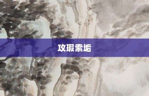 攻瑕索垢【攻瑕索垢的意思】- 成语大全