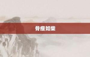 骨瘦如柴【骨瘦如柴的意思】- 成语大全