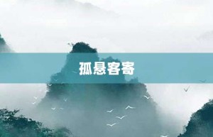 孤悬客寄【孤悬客寄的意思】- 成语大全