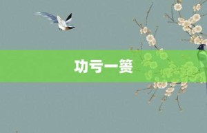 功亏一篑【功亏一篑的意思】- 成语大全