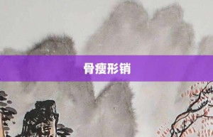 骨瘦形销【骨瘦形销的意思】- 成语大全