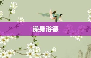 澡身浴德【澡身浴德的意思】- 成语大全