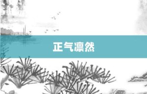 正气凛然【正气凛然的意思】- 成语大全