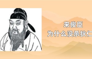 来俊臣为什么没杀狄仁杰_唐朝历史 菊江历史网